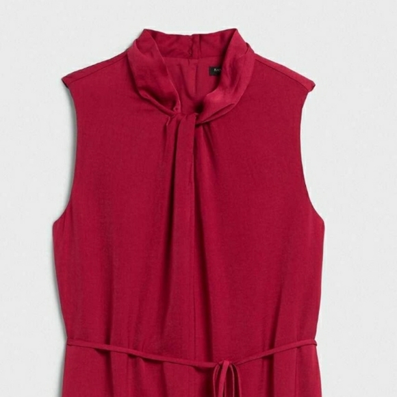 Banana Republic Satin Twist-Neck Midi Dress - Picture 3 of 8